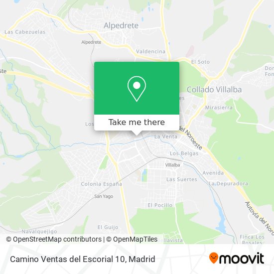 Camino Ventas del Escorial 10 map
