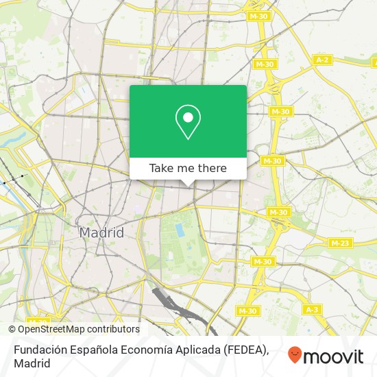 Fundación Española Economía Aplicada (FEDEA) map