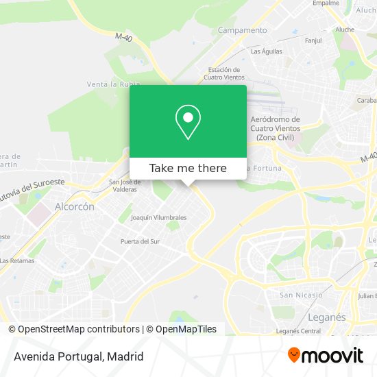 mapa Avenida Portugal