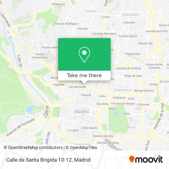 mapa Calle de Santa Brigida 10-12