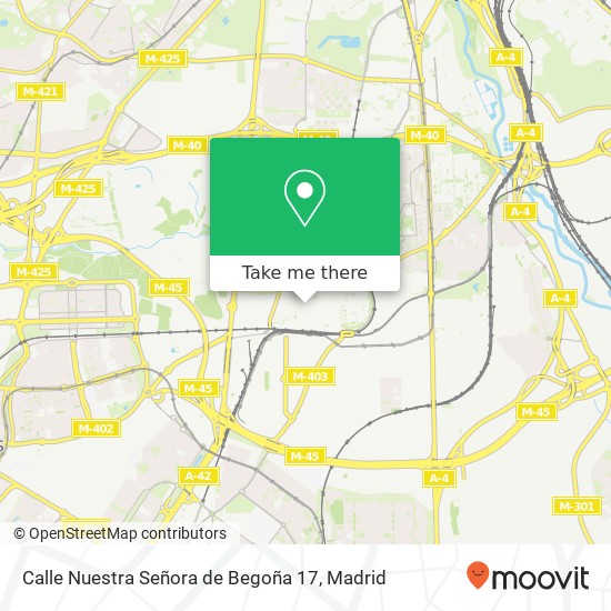 mapa Calle Nuestra Señora de Begoña 17