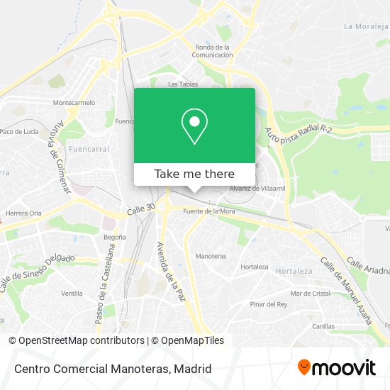 Centro Comercial Manoteras map