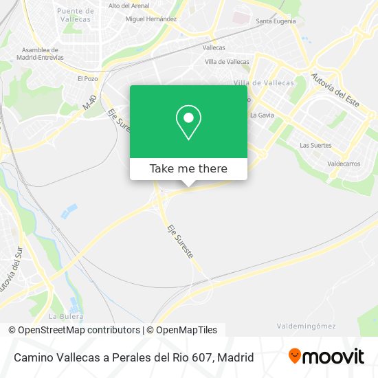 Camino Vallecas a Perales del Rio 607 map