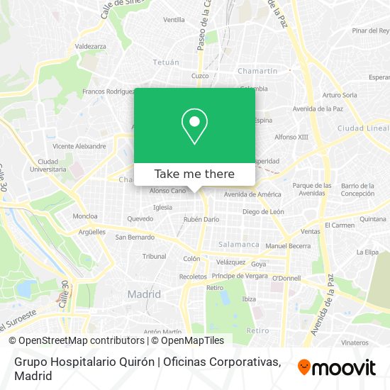 mapa Grupo Hospitalario Quirón | Oficinas Corporativas