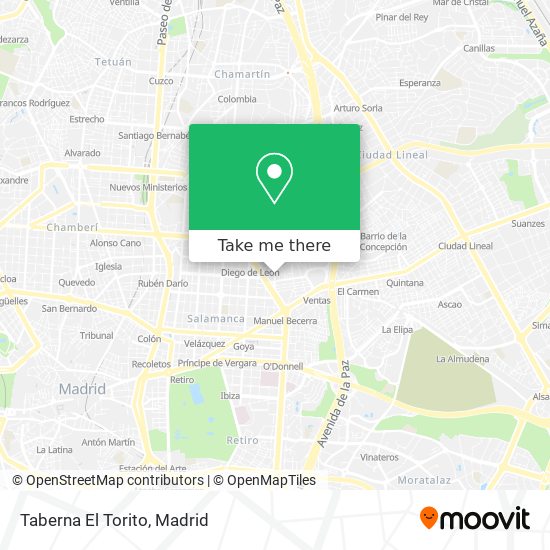 mapa Taberna El Torito