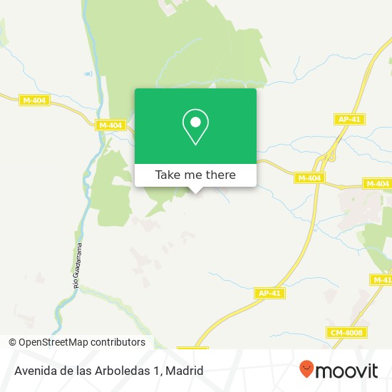 mapa Avenida de las Arboledas 1