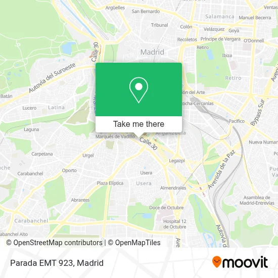 Parada EMT 923 map