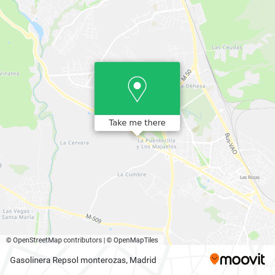 mapa Gasolinera Repsol monterozas