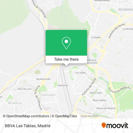 BBVA Las Tablas map