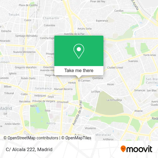 C/ Alcala 222 map
