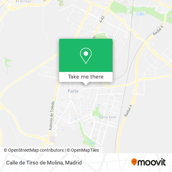 mapa Calle de Tirso de Molina