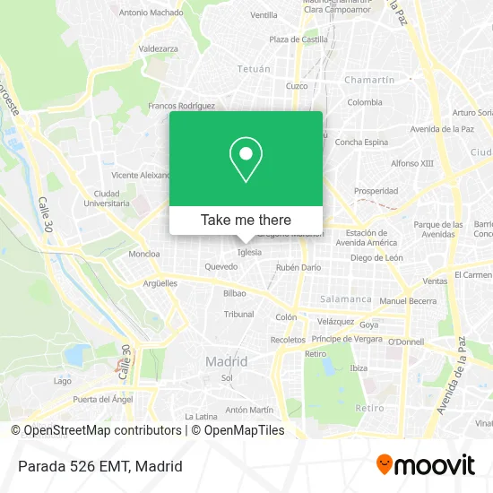 Parada 526 EMT map
