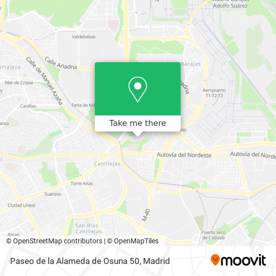 Paseo de la Alameda de Osuna 50 map