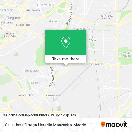 mapa Calle Jose Ortega Heredia Manzanita