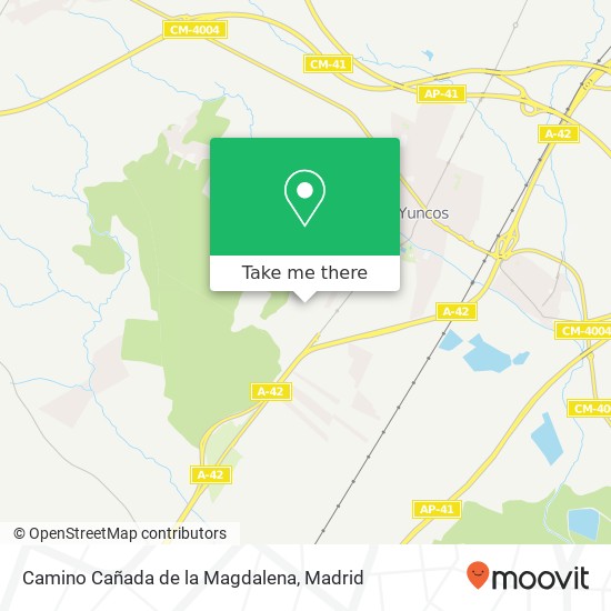 mapa Camino Cañada de la Magdalena