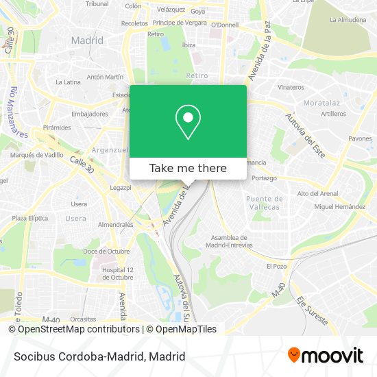 Socibus Cordoba-Madrid map