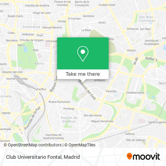 mapa Club Universitario Fontal