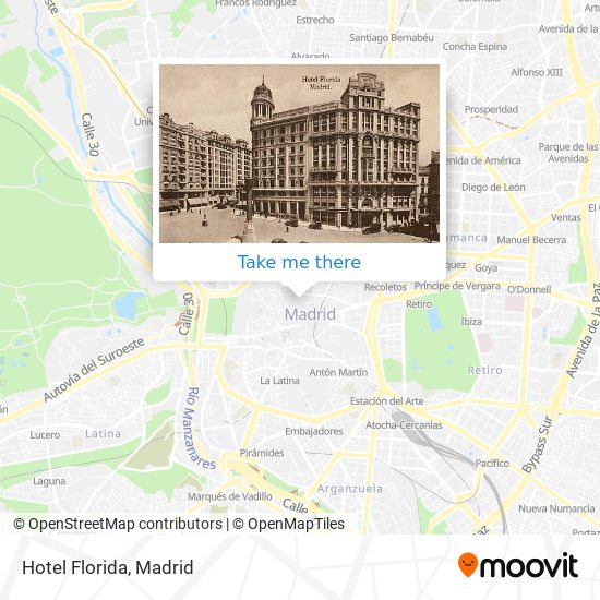 Hotel Florida map