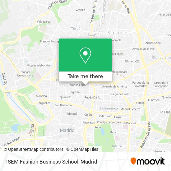 mapa ISEM Fashion Business School