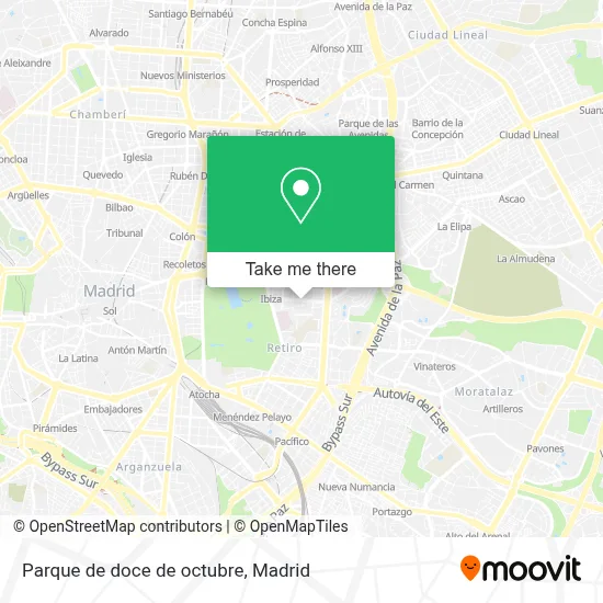 Parque de doce de octubre map