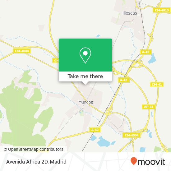 Avenida Africa 2D map