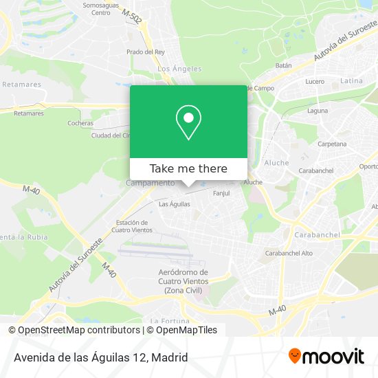 Avenida de las Águilas 12 map