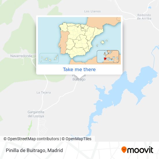Pinilla de Buitrago map