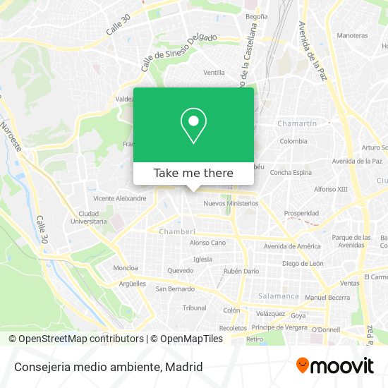 Consejeria medio ambiente map