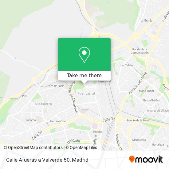 Calle Afueras a Valverde 50 map