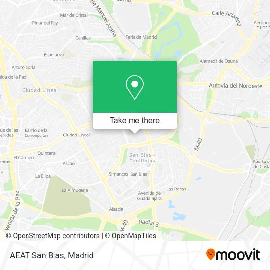 AEAT San Blas map