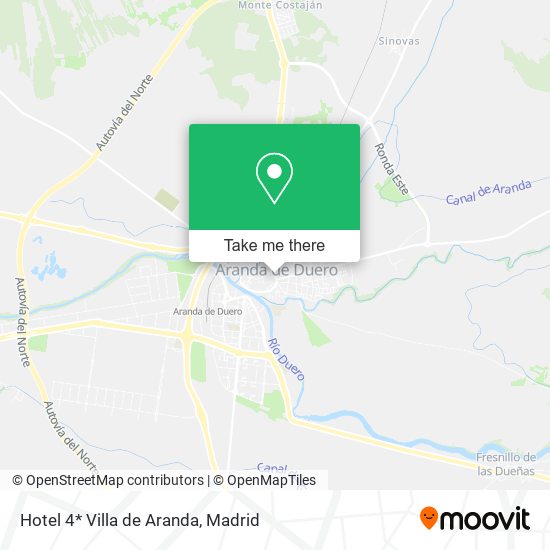 mapa Hotel 4* Villa de Aranda