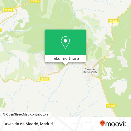 mapa Avenida de Madrid