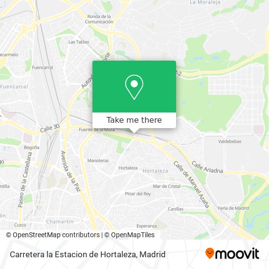 Carretera la Estacion de Hortaleza map