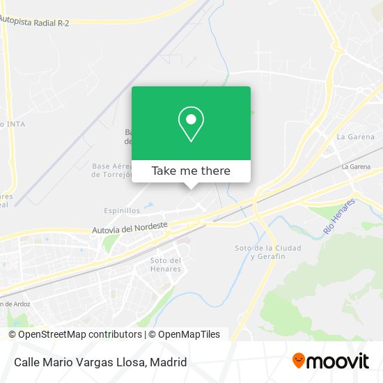 mapa Calle Mario Vargas Llosa