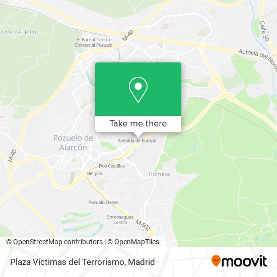 mapa Plaza Victimas del Terrorismo