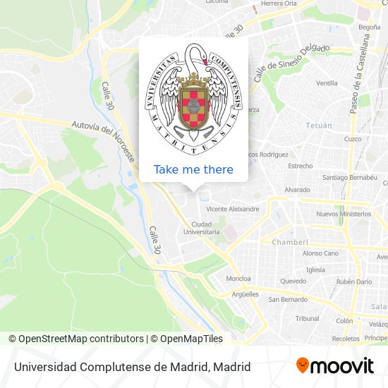 mapa Universidad Complutense de Madrid
