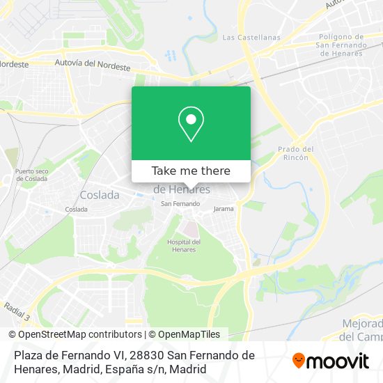 mapa Plaza de Fernando VI, 28830 San Fernando de Henares, Madrid, España s / n