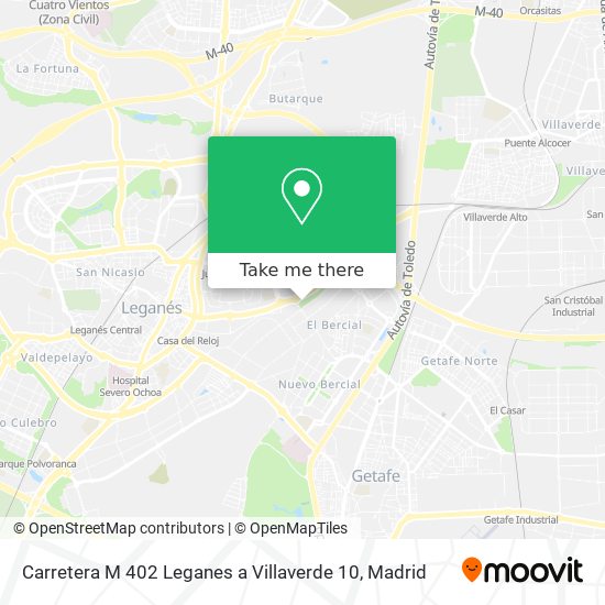 mapa Carretera M 402 Leganes a Villaverde 10