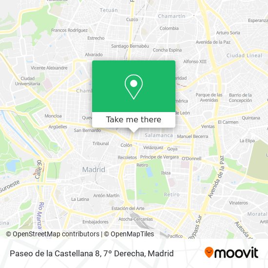 mapa Paseo de la Castellana 8, 7º Derecha