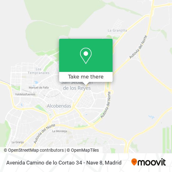 mapa Avenida Camino de lo Cortao 34 - Nave 8