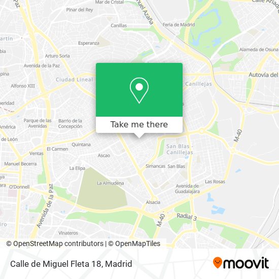 Calle de Miguel Fleta 18 map