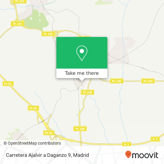 Carretera Ajalvir a Daganzo 9 map