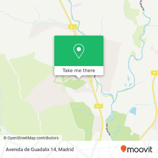 mapa Avenida de Guadalix 14