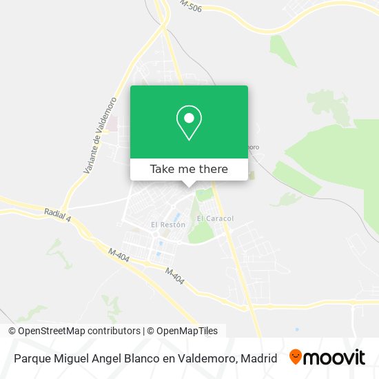 mapa Parque Miguel Angel Blanco en Valdemoro