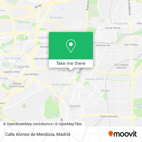Calle Alonso de Mendoza map