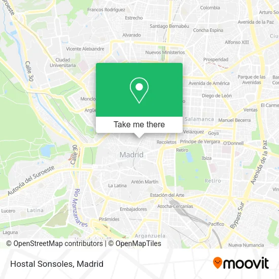 Hostal Sonsoles map
