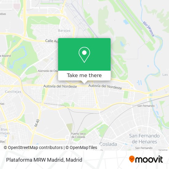 Plataforma MRW Madrid map