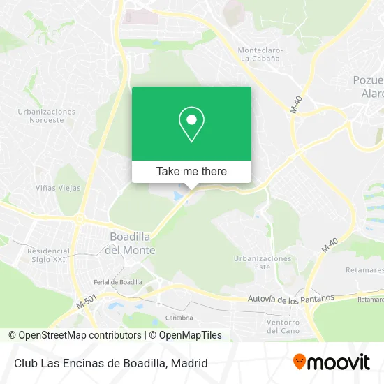 Club Las Encinas de Boadilla map