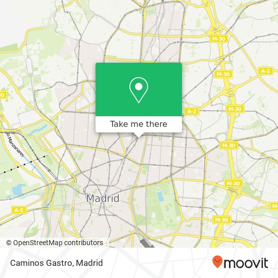 Caminos Gastro map