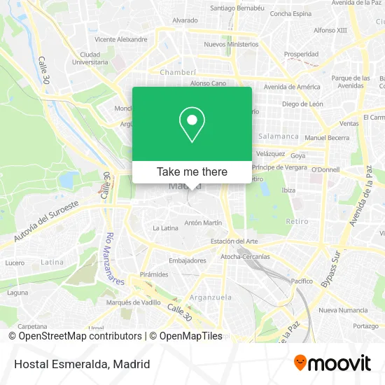 Hostal Esmeralda map